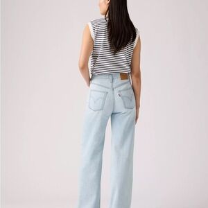 Levi's RIBCAGE WIDE-LEG LINEN+ DENIM WOMEN'S JEANS